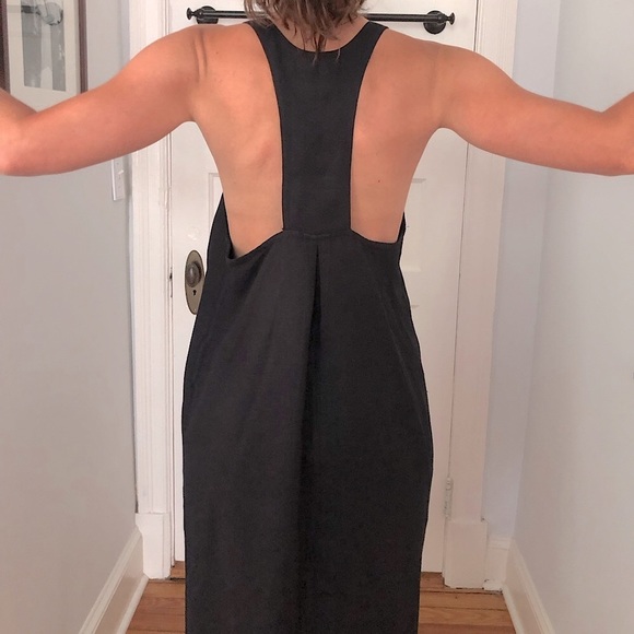 First Rite Black Linen Dress Sz. 8/L - fabulous rare dress - Picture 3 of 17